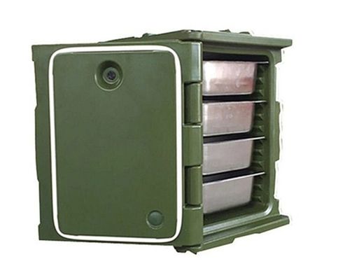 नीली अछूता खाद्य पैन वाहक नायलॉन हैंडल