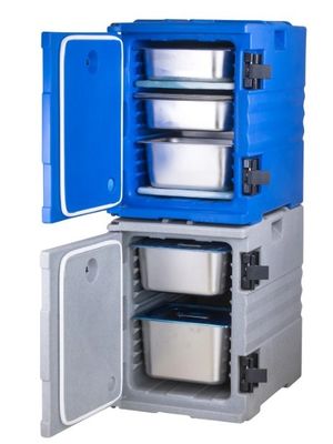 नीली अछूता खाद्य पैन वाहक नायलॉन हैंडल