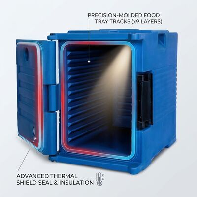 Catering Box 90L Insulated Cater Box Wheeled Hot Food Transport Container PE Rotomolded 635x460x640mm