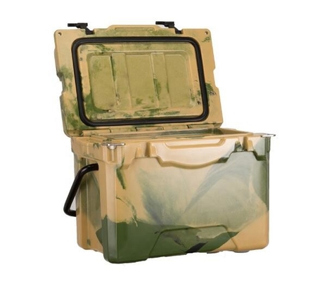 OEM 25QT पोर्टेबल रोटो मोल्डेड आइस बॉक्स 51.6x33.6x38.3cm