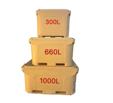 300L रोटोमोल्ड कूलर बॉक्स, पु इंसुलेशन के साथ फिशिंग चिली बिन
